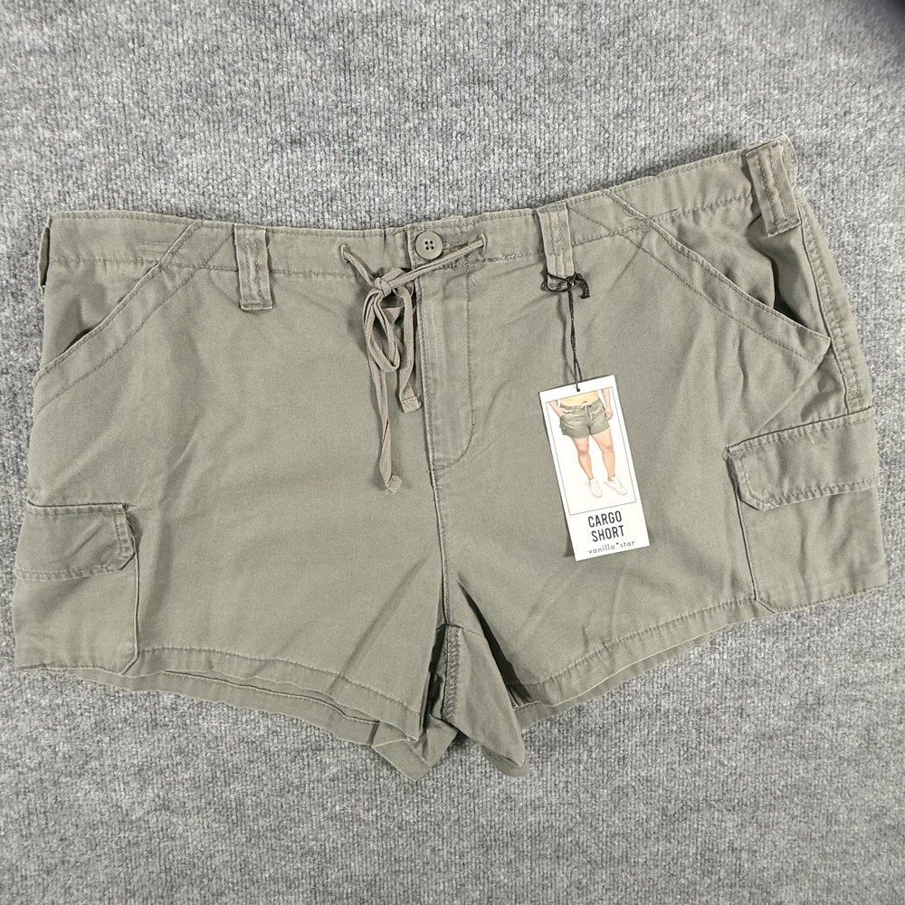 Vanilla Star Cargo Shorts Womens 2XL Utility Drawstring Casual Summer Relaxed Fi